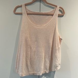 Revolve- A.L.C. Shell pink cross back 100% linen tank top